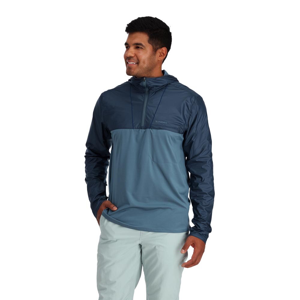 Simms SolarFlex Wind Hoody Men's in Neptune and Midnight